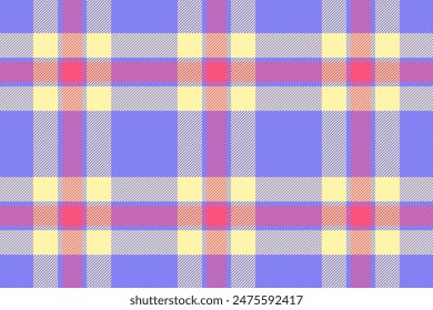 Seamless tartan background of pattern check plaid with a texture textile vector fabric in indigo and light colors.