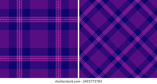 Seamless tartan fabric of texture check plaid with a vector textile background pattern set in gradient colors.