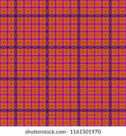 Seamless tartan geometric pattern with stripes multicolor red background