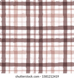 seamless tartan girly pattern, plaid print, checkered pink paint brush strokes. Gingham. Rhombus and squares texture for textile: shirts, tablecloths, clothes, dresses, bedding, blankets, paper. 