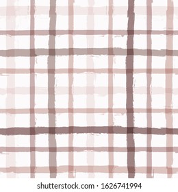 seamless tartan girly pattern, plaid print, checkered pink paint brush strokes. Gingham. Rhombus and squares texture for textile: shirts, tablecloths, clothes, dresses, bedding, blankets, paper. 
