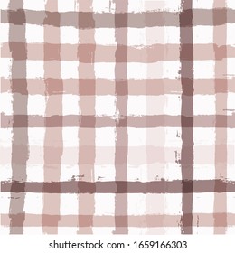 trazo giratorio sin fisuras, impresión trenzada, pincel rosa a cuadros. Gingham. Rhombus y cuadrado textil: pantalones, manteles, ropa, vestidos, ropa de cama, mantas, papel. 