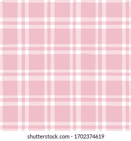 trazo giratorio sin fisuras, impresión trenzada, pincel rosa a cuadros. Gingham. Rhombus y cuadrado textil: pantalones, manteles, ropa, vestidos, ropa de cama, mantas, papel.
