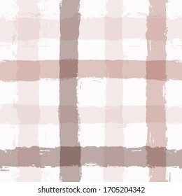 trazo giratorio sin fisuras, impresión trenzada, pincel rosa a cuadros. Gingham. Rhombus y cuadrado textil: pantalones, manteles, ropa, vestidos, ropa de cama, mantas, papel. 