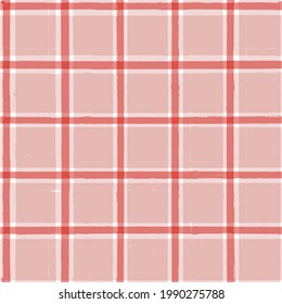 seamless tartan girly pattern, plaid print, checkered pink paint brush strokes. Gingham textile for: shirts, tablecloths, clothes,