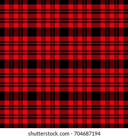 Seamless tartan pattern.  Checkered red texture for clothing fabric prints and home textile. 