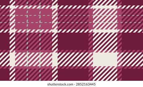 Seamless tartan pattern: mirrored sett of broad blocks, guard stripes and overcheck, identical in warp and weft. berry frost green palette. Solid fills only, no transparency or gradients.