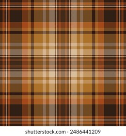 Seamless tartan pattern. Multicolored dark ombre check plaid in blue, red, and beige for flannel shirt or other modern clothing design.