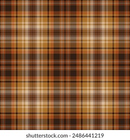 Seamless tartan pattern. Multicolored dark ombre check plaid in blue, red, and beige for flannel shirt or other modern clothing design.