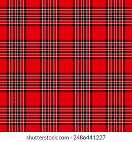 Seamless tartan pattern. Multicolored dark ombre check plaid in blue, red, and beige for flannel shirt or other modern clothing design.