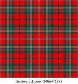 Seamless tartan pattern. Multicolored dark ombre check plaid in blue, red, and beige for flannel shirt or other modern clothing design.