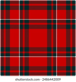 Seamless tartan pattern. Multicolored dark ombre check plaid in blue, red, and beige for flannel shirt or other modern clothing design.