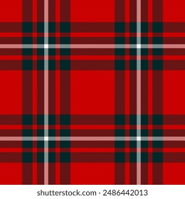 Seamless tartan pattern. Multicolored dark ombre check plaid in blue, red, and beige for flannel shirt or other modern clothing design.