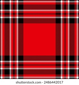 Seamless tartan pattern. Multicolored dark ombre check plaid in blue, red, and beige for flannel shirt or other modern clothing design.