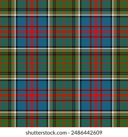 Seamless tartan pattern. Multicolored dark ombre check plaid in blue, red, and beige for flannel shirt or other modern clothing design.