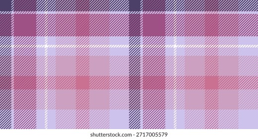 Nahtloses Tartan-Muster in Pastelllila und Rosa Tönen, schottischer Klassiker