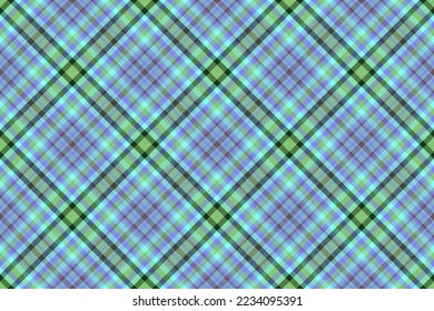 Seamless tartan pattern. Plaid check vector. Textile background fabric texture in dark and green colors.