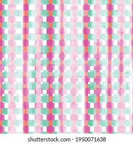 seamless tartan pattern, plaid print, picnic checkered paint brush strokes. Gingham brush texture for textile: shirts, tablecloths, clothes, blankets