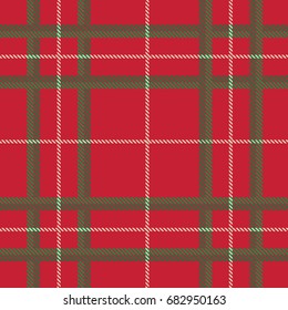 Seamless tartan pattern with red and green suitable for Christmas background