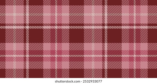 The seamless tartan pattern, rendered in shades in pink and red color features intersecting lines and squares, creating a timeless and sophisticated textile design.