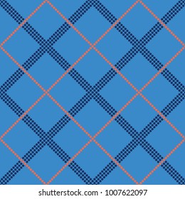 Seamless tartan pattern from round shapes