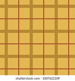 Seamless tartan pattern from round shapes