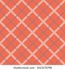 Seamless tartan pattern from round shapes