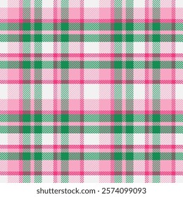 Seamless tartan pattern. Stands out with various colored threads woven crisscross, pattern resembling a chessboard. Design for textile, fabric, curtain, wrapping.