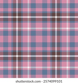 Seamless tartan pattern. Stands out with various colored threads woven crisscross, pattern resembling a chessboard. Design for textile, fabric, curtain, wrapping.