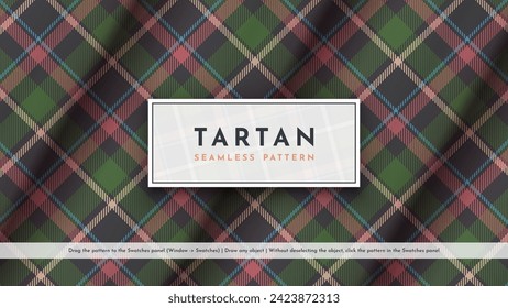 Seamless Tartan Pattern. Traditional Scottish Texture. Fashionable fabric. Textile Background. Vector eps 10