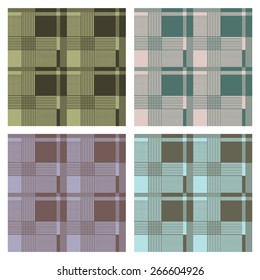 seamless tartan pattern, vector, set