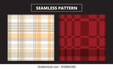 Seamless Tartan Pattern, White Plaid  for table , cloth fashion textiles and graphics,  flannel shirt, vector design.