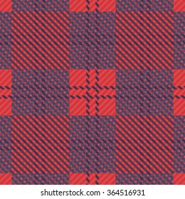seamless tartan pattern-vector illustration. Scottish plaid fabric with stripes. Classical Scottish checkered plaid