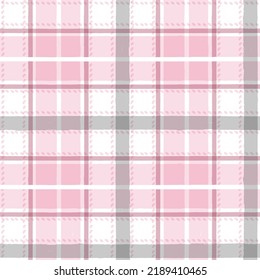 Seamless tartan pattern,watercolor plaid print, checkered pink girly brush strokes. Gingham texture for textile: shirts, tablecloths, clothes