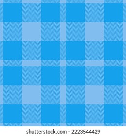 Funda tartán sin mar. Textura de patrón de fondo. Vector de verificación de tejidos textiles en colores azules y brillantes.