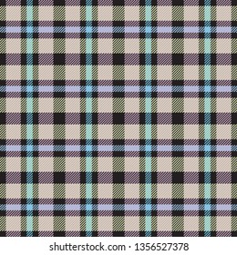Seamless tartan, plaid pattern. Background for textile, fabric, wrapping design. Vector illustration. 