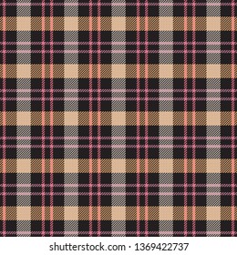 Seamless tartan, plaid pattern. Background for textile, fabric, wrapping design. Vector illustration.