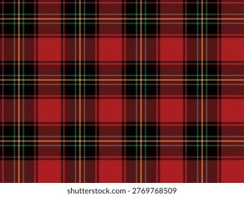 Seamless tartan plaid pattern background. Crimson red and green traditional plaid repeating chequered pattern