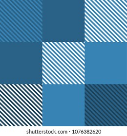 Seamless tartan plaid pattern in blue tone.