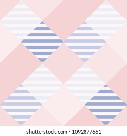 Seamless tartan plaid pattern in blue and pink tone.