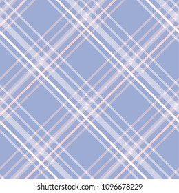 Seamless tartan plaid pattern in blue and pink tone.
