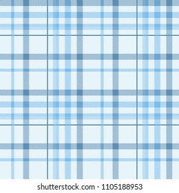 Seamless tartan plaid pattern in blue tone.