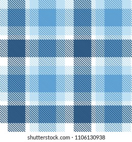 Seamless tartan plaid pattern in blue tone.