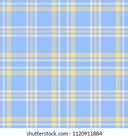 Seamless tartan plaid pattern in blue tone.