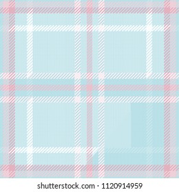 Seamless tartan plaid pattern in blue tone.