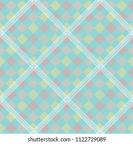 Seamless tartan plaid pattern in blue tone.