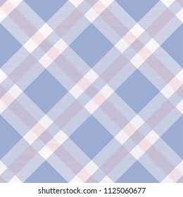 Seamless tartan plaid pattern in blue and pink tone.