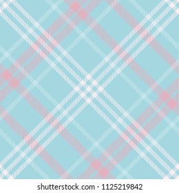Seamless tartan plaid pattern in blue tone.