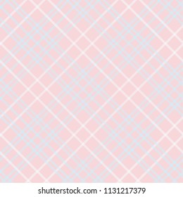 Seamless tartan plaid pattern in blue and pink tone.