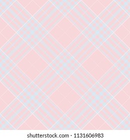 Seamless tartan plaid pattern in blue and pink tone.